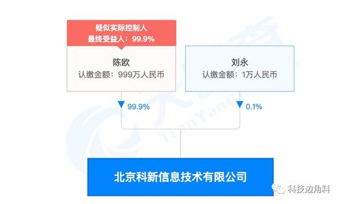 陈欧发起成立北京科新信息技术公司,持股99